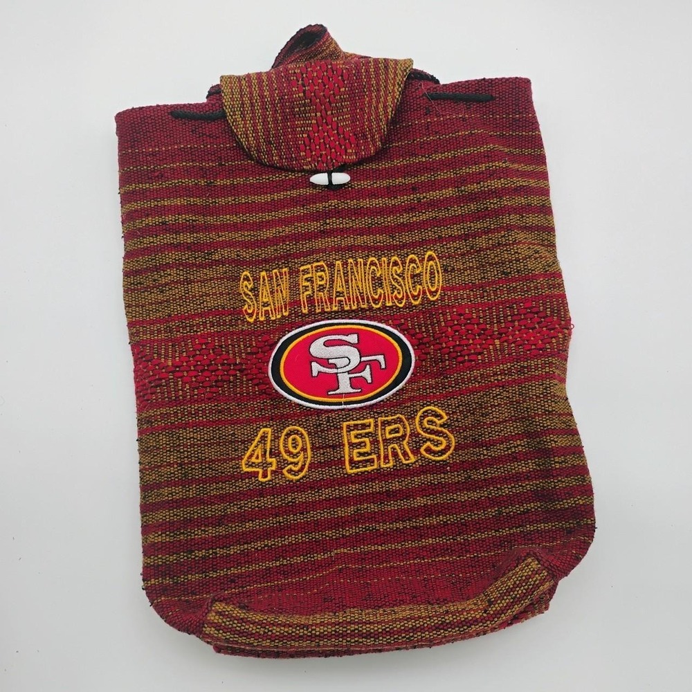 San Francisco 49ers Football Fan Woven Sports Bag Cloth Backpack NFL Fan Gear